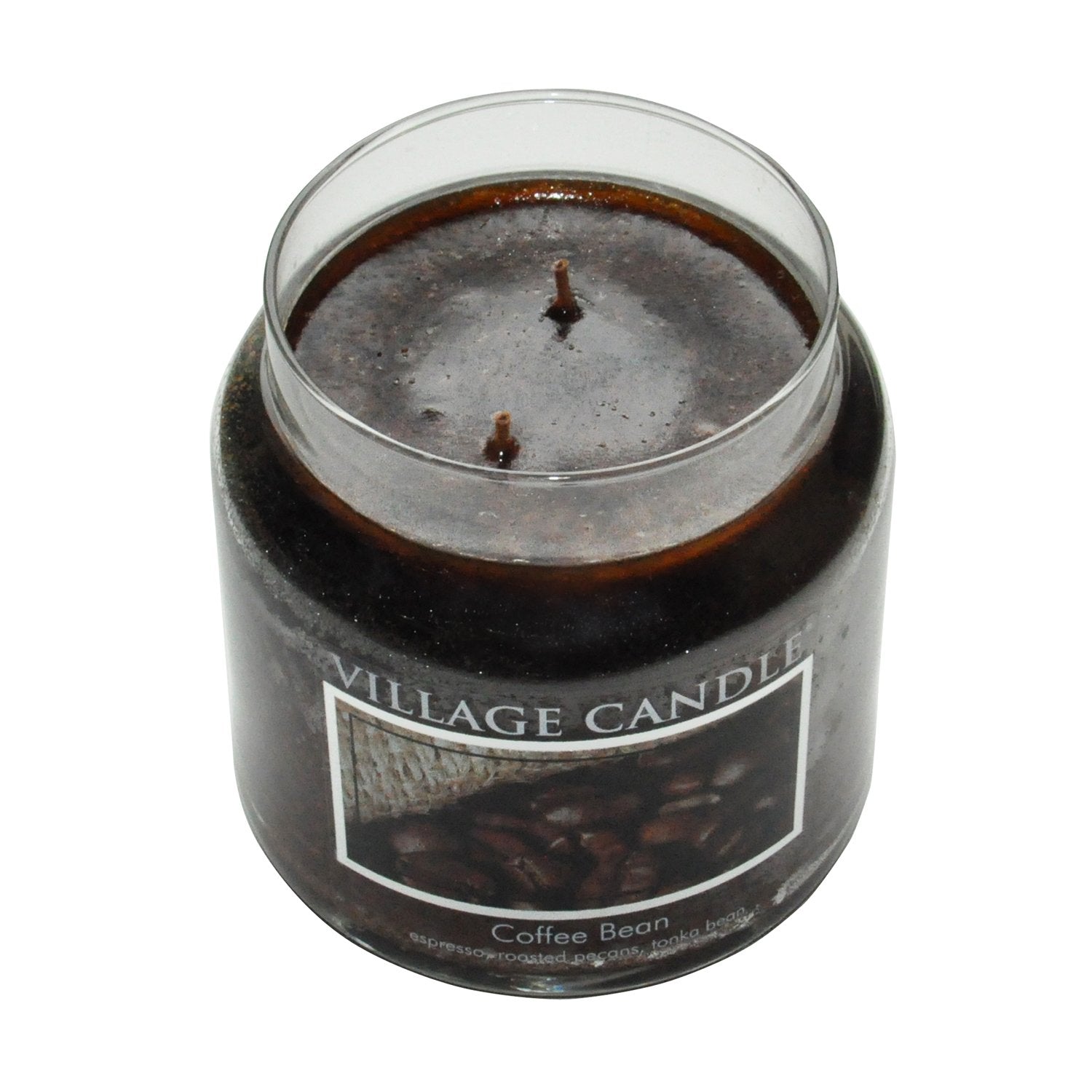 Village Candle Coffee Bean fragrance close-up highlighting espresso and pecan notes.