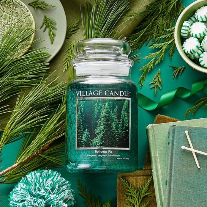 Village Candle dual wick technology for a cleaner burn and stronger aroma