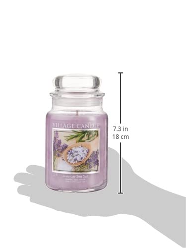 Village Candle Lavender Sea Salt close-up of premium paraffin wax for even melting.