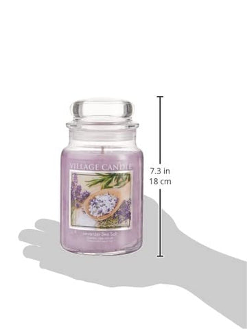 Village Candle Lavender Sea Salt close-up of premium paraffin wax for even melting.