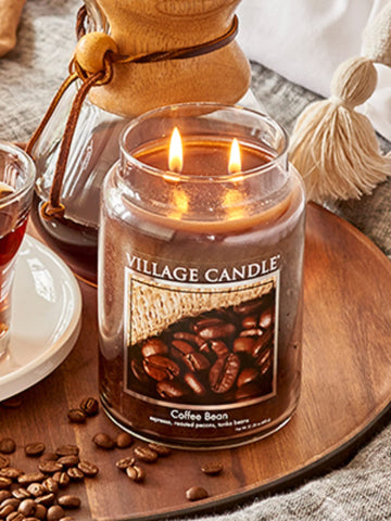 Village Candle made-in-America Wells, Maine craftsmanship visible in the jar.