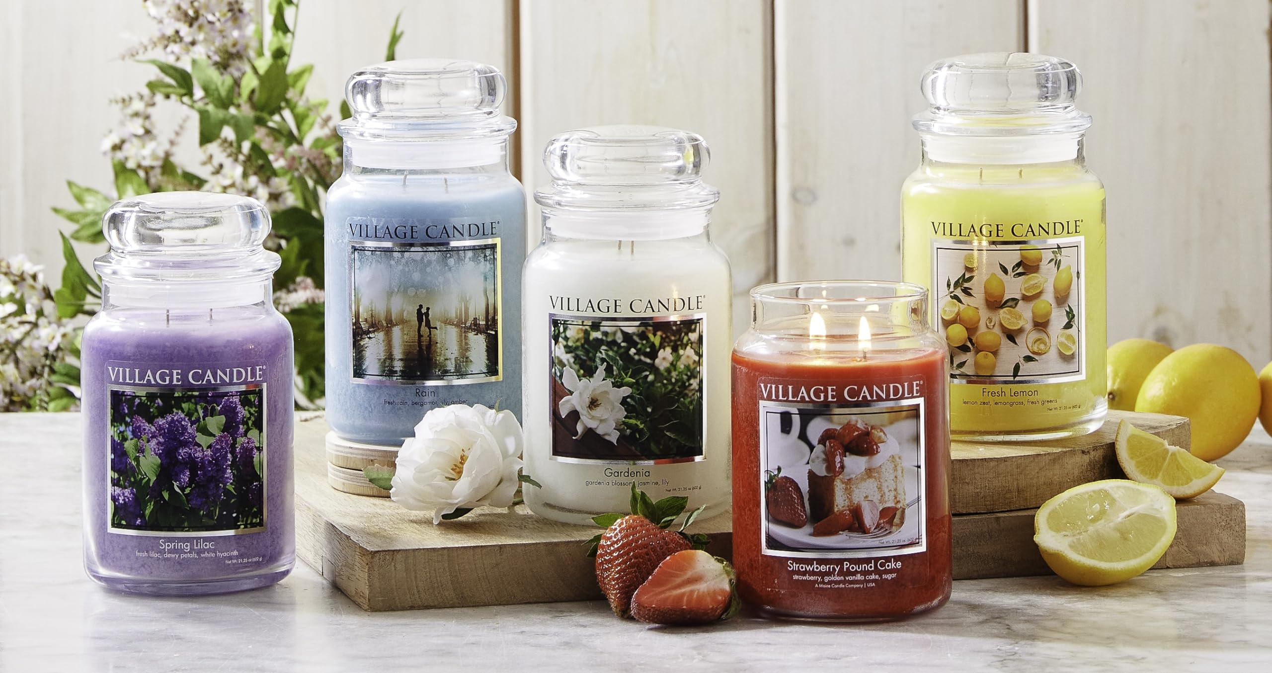 Village Candle Rain made in America by Wells, Maine craftspeople.
