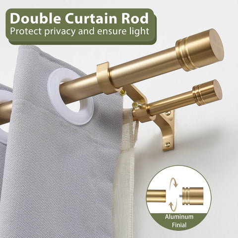 Vimayta aluminum brackets brushed gold provide sturdy support for heavy drapes