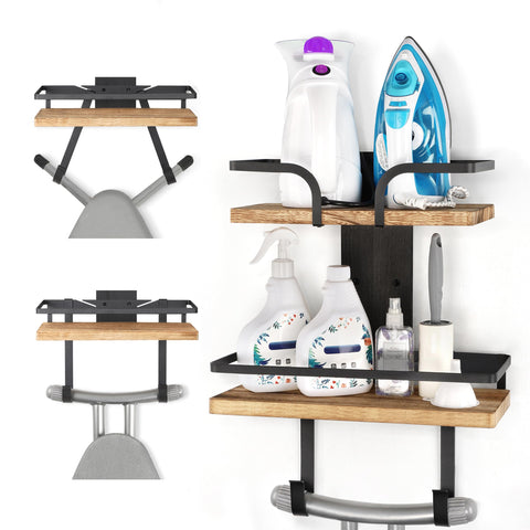 VINAEMO ironing board hanger wall mount showing space-saving on-wall storage.