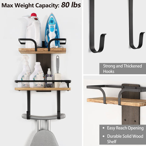 VINAEMO laundry room shelf arrangement demonstrating versatile organization for multiple rooms.