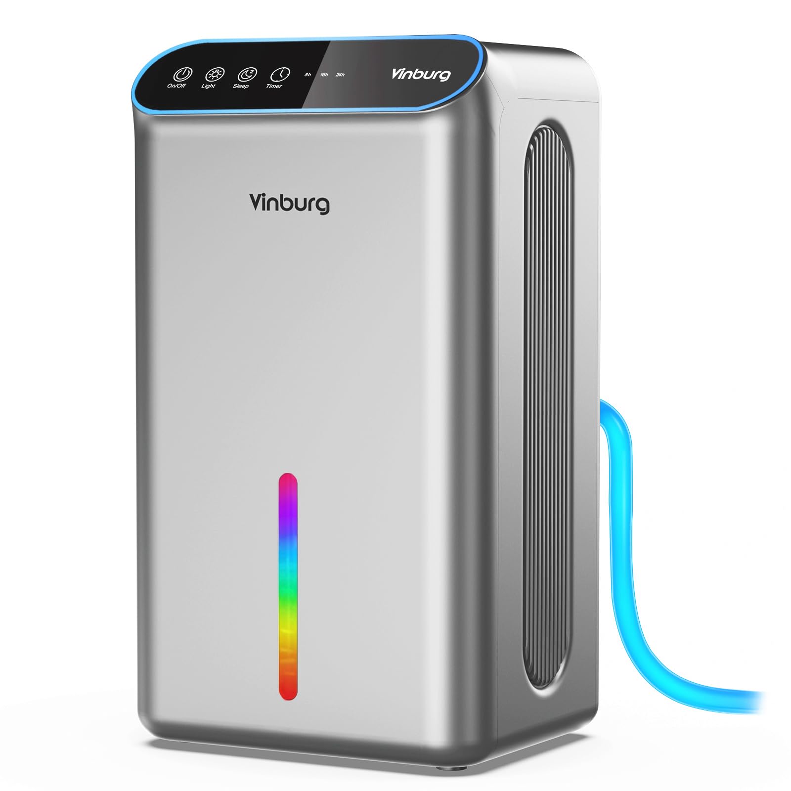 Vinburg dual-core dehumidifier for rapid moisture removal in small spaces.