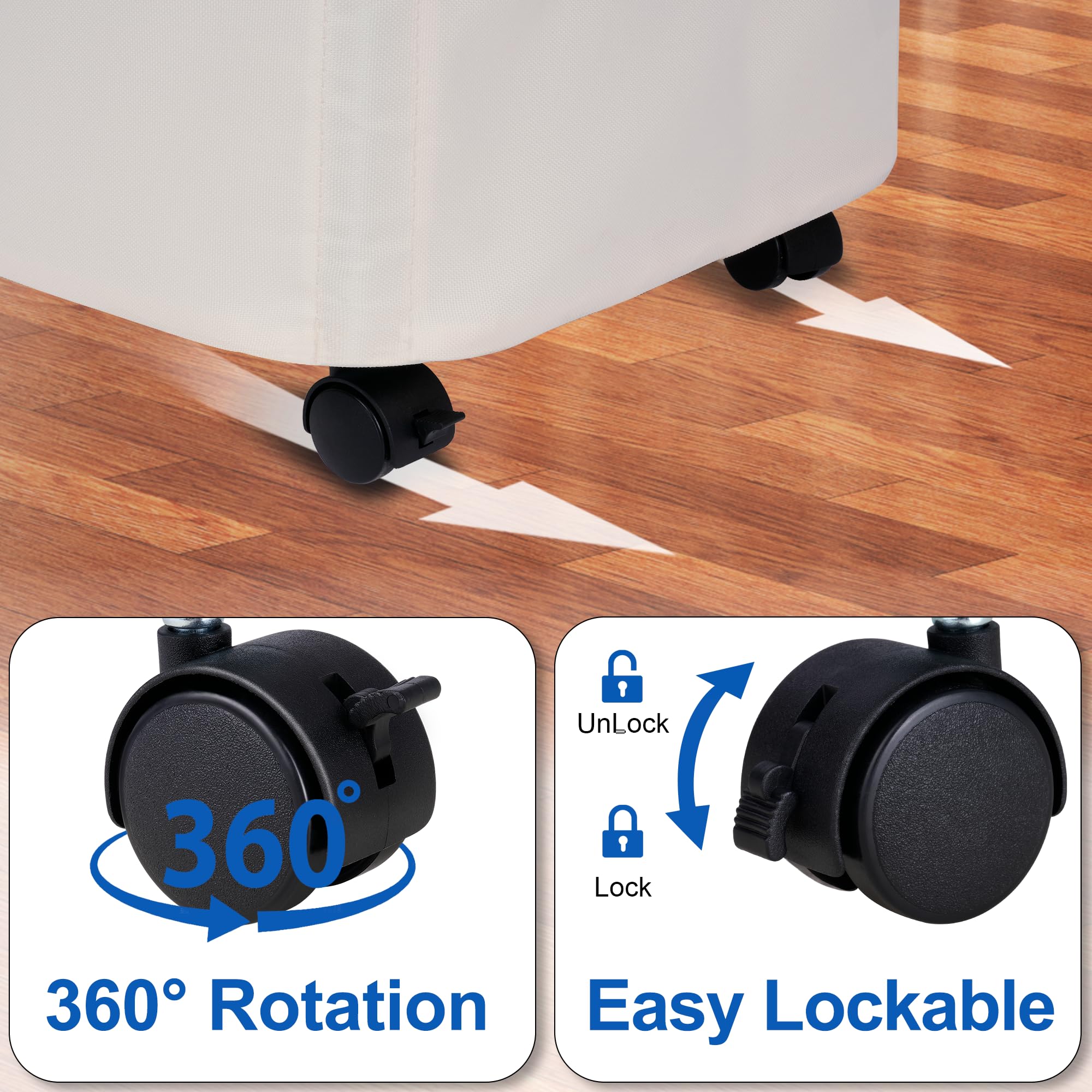Vincona 75L beige hamper balances capacity with a slim profile for apartments.