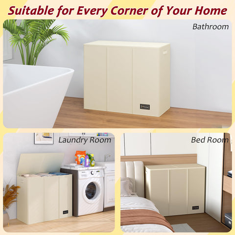 Vincona bedroom friendly hamper keeps clothes organized and out of sight.