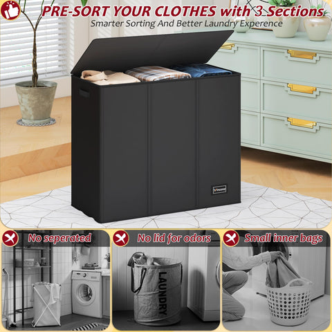 Vincona collapsible laundry basket shows fast, space-saving assembly