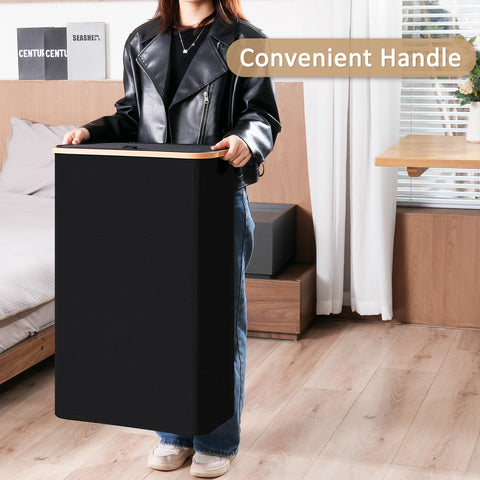 Vincona Slim Laundry Bin in a dorm room for organized laundry