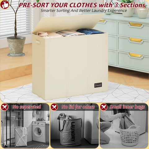 Vincona removable inner bags make sorting easy before washing.