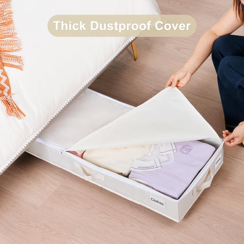Vincona rolling under bed shoe organizer fits storage beneath bed