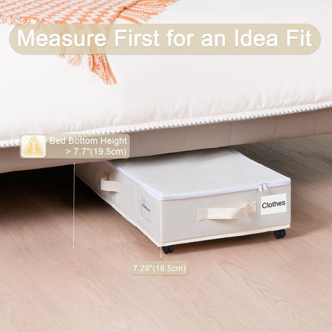 Vincona under bed storage with label holders keeps contents organized at a glance
