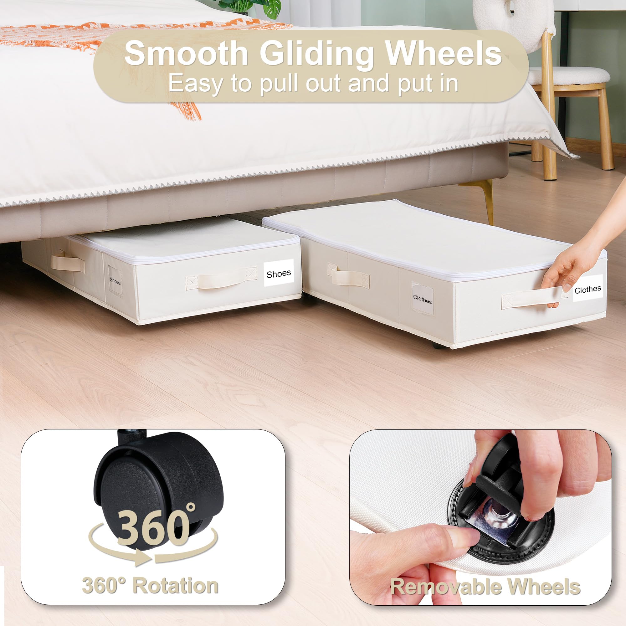 Close-up of Vincona dustproof lid on under-bed storage.
