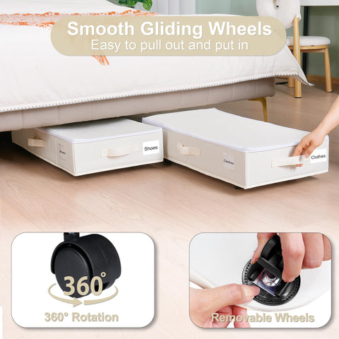 Close-up of Vincona dustproof lid on under-bed storage.