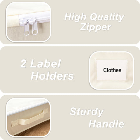 Large-capacity Vincona stores clothes, blankets, or shoes neatly under the bed.