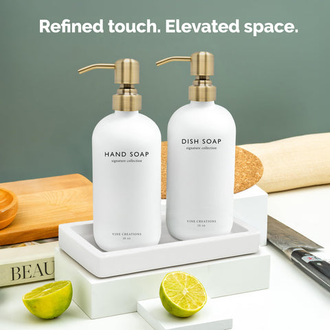 Vine Creations countertop display with the dispenser for daily use.