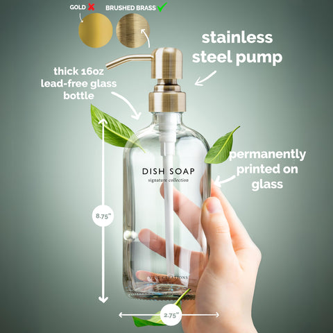 Vine Creations dish soap dispenser on counter for tidy kitchen.