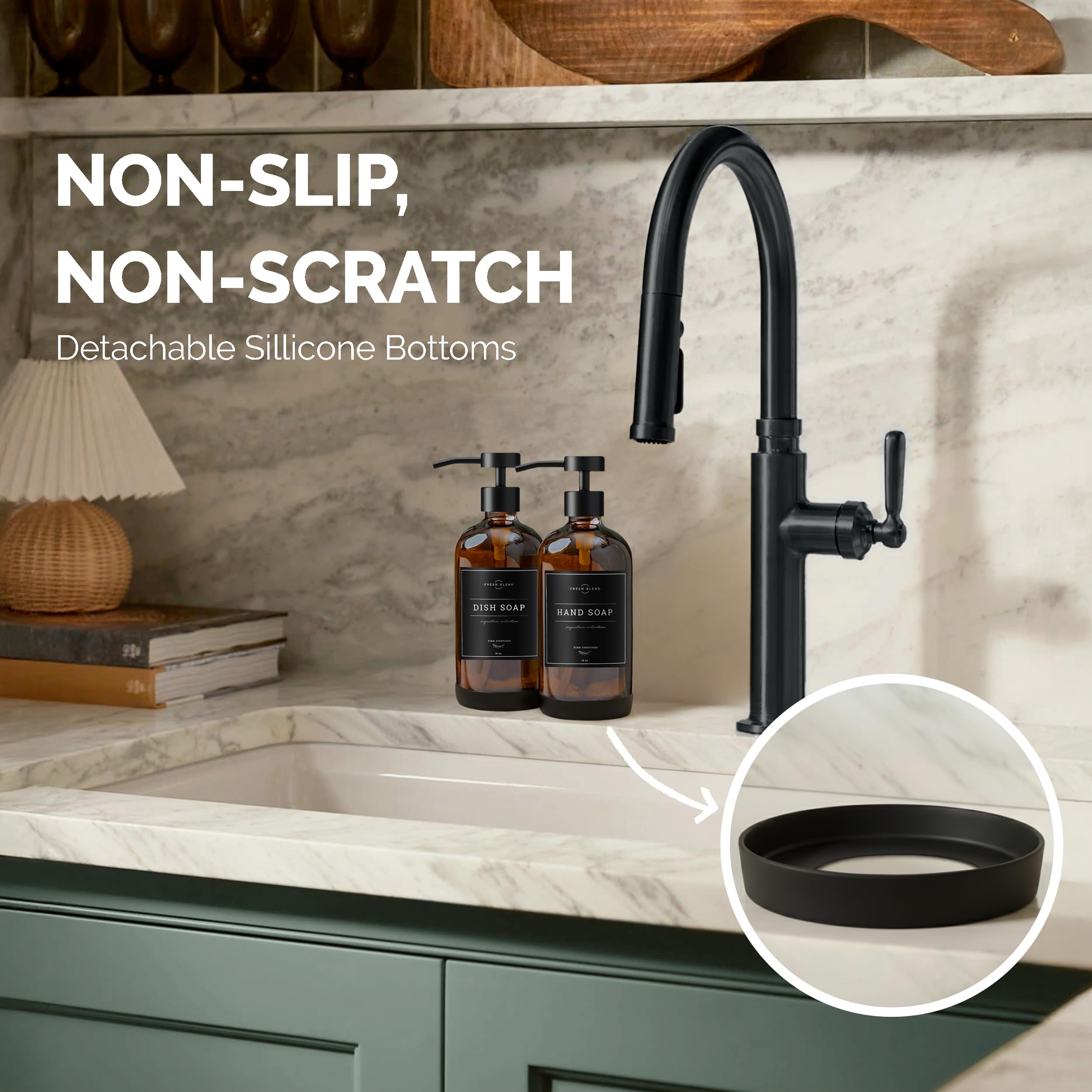 Stainless steel pump on Vine Creations dispenser delivers leak-free, durable performance.