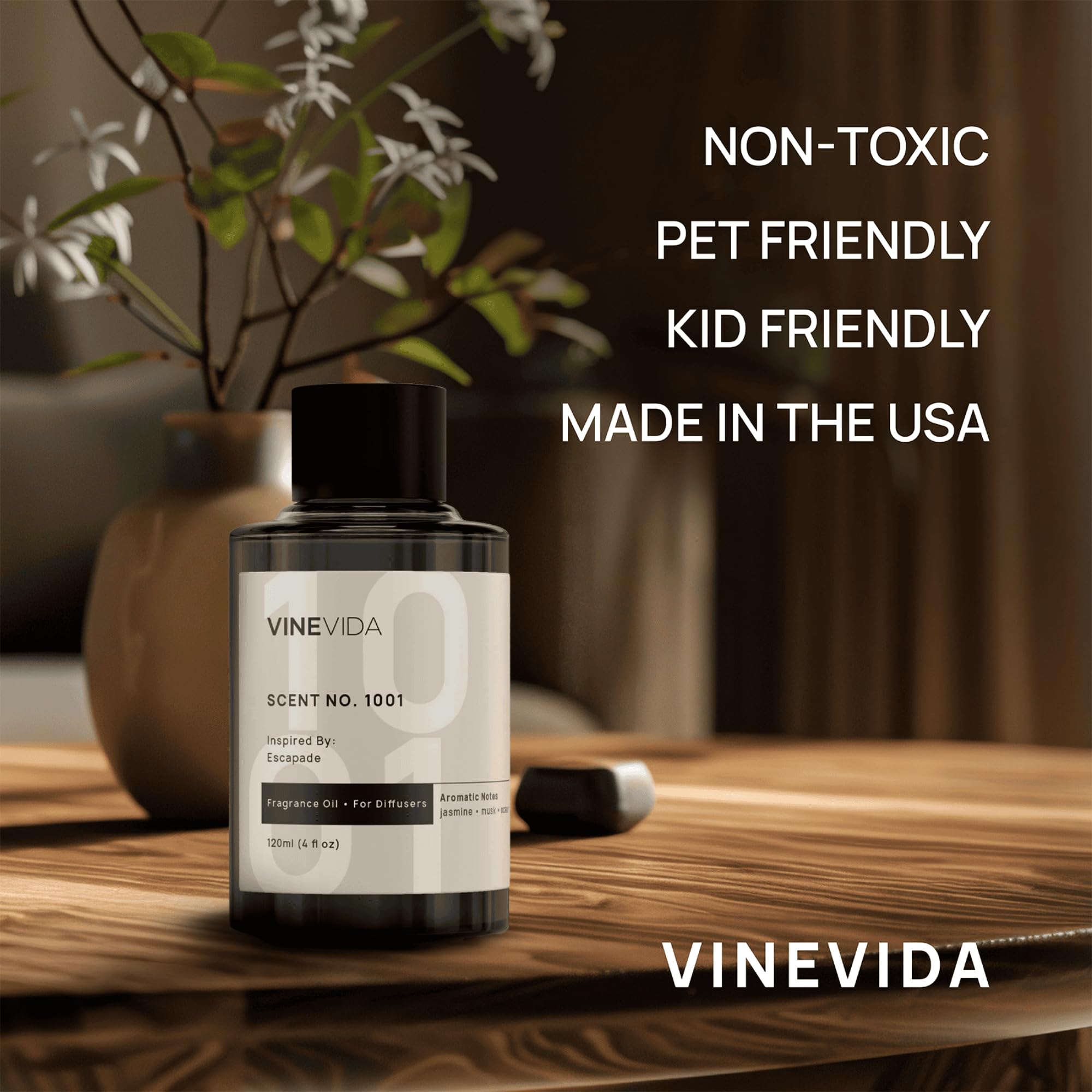 VINEVIDA fragrance oil supports versatile use for diffusers and air fresheners.