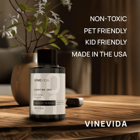 VINEVIDA fragrance oil supports versatile use for diffusers and air fresheners.