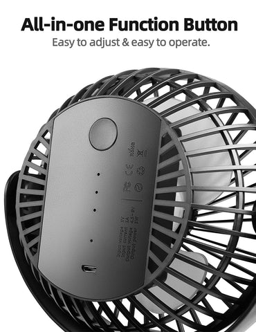 Viniper clip-on fan operates quietly for focus and study.