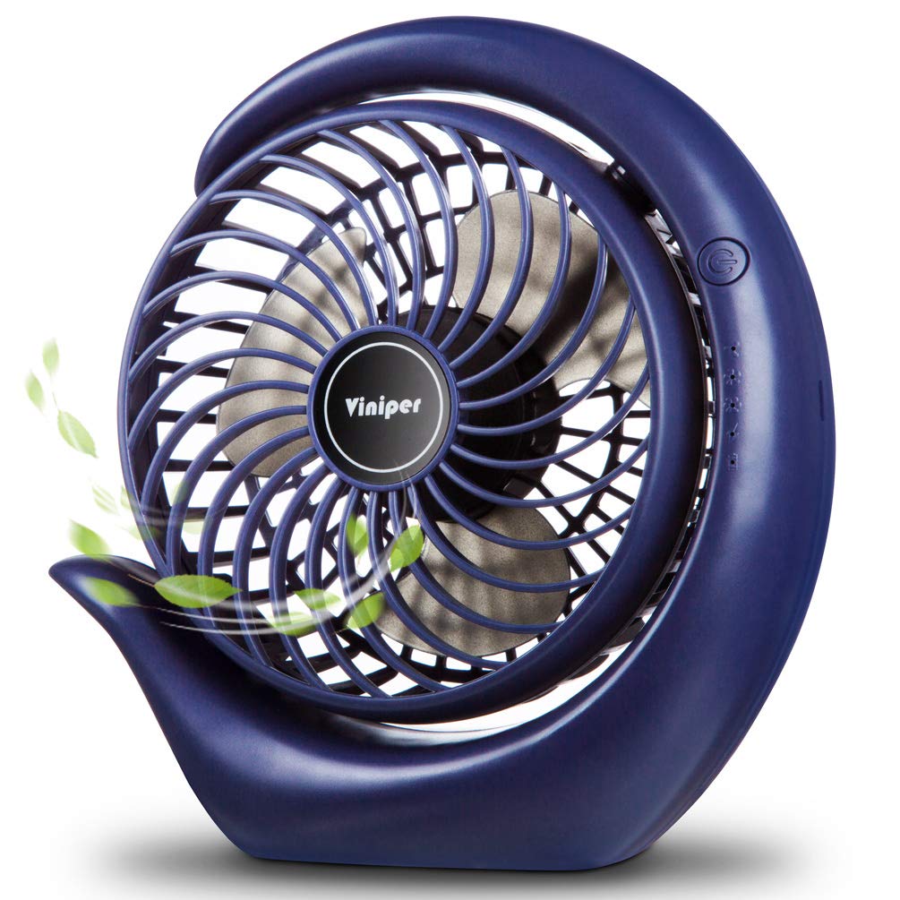 Viniper portable desk fan with compact design for easy portability