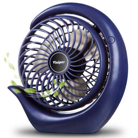 Viniper portable desk fan with compact design for easy portability