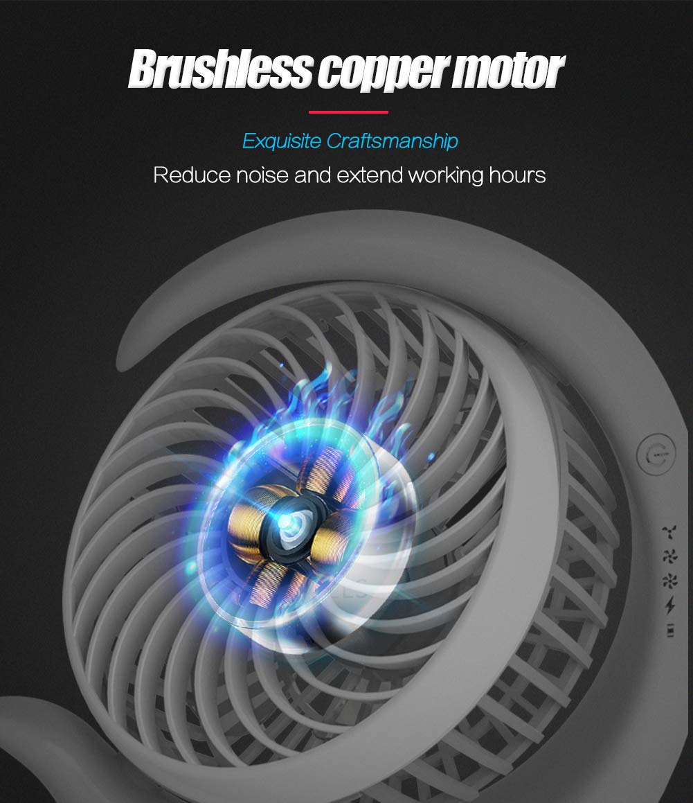 Viniper lightweight fan design ready to fit in a bag for travel.