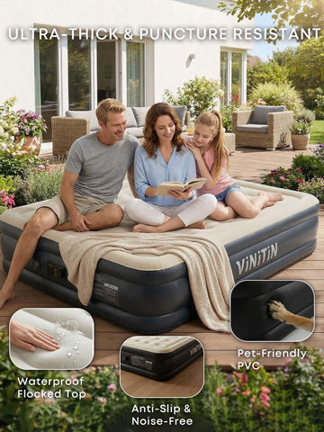 Vinitin flocked top provides a soft, cozy sleep surface.