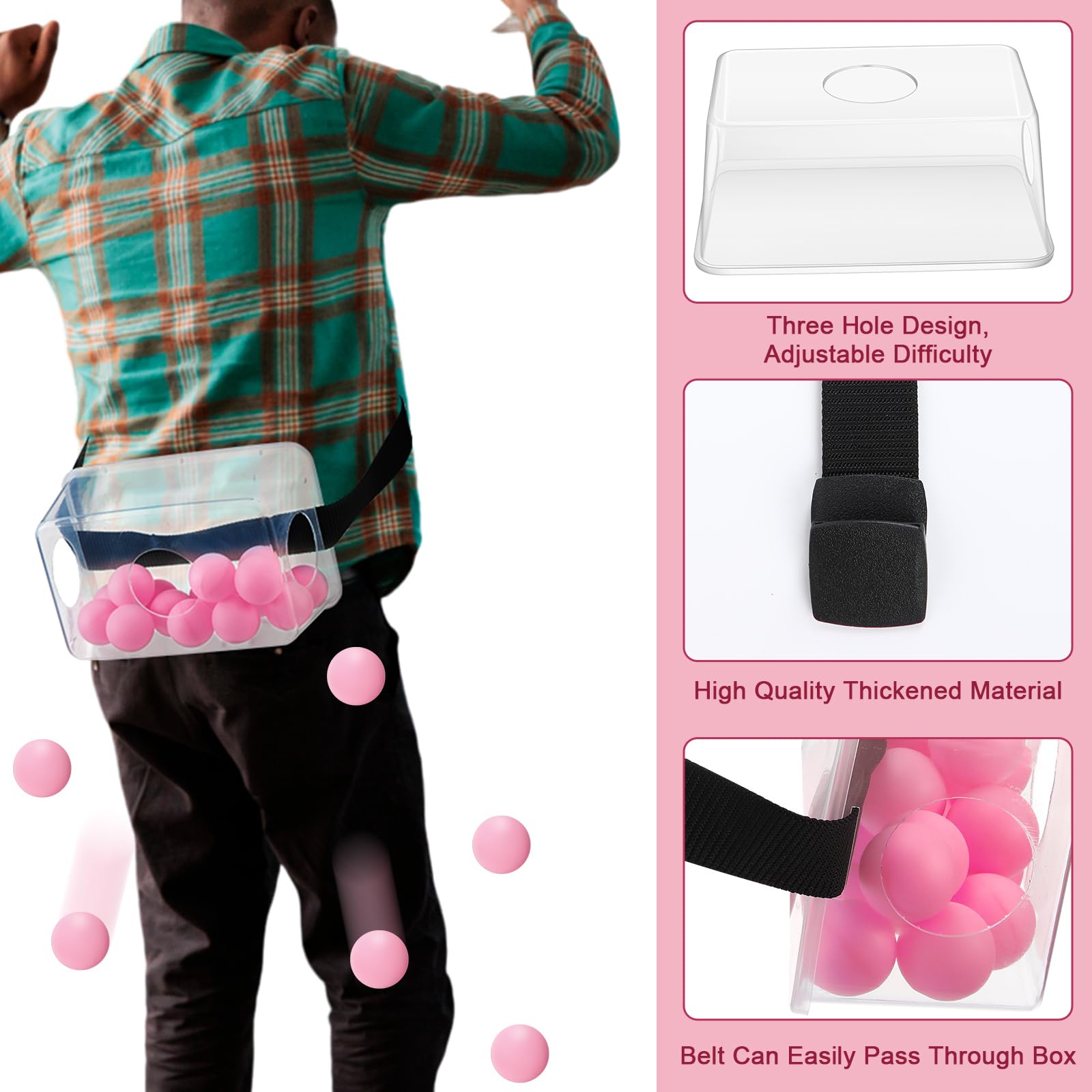 Vinsot six thick belts support stable play during energetic shaking rounds.
