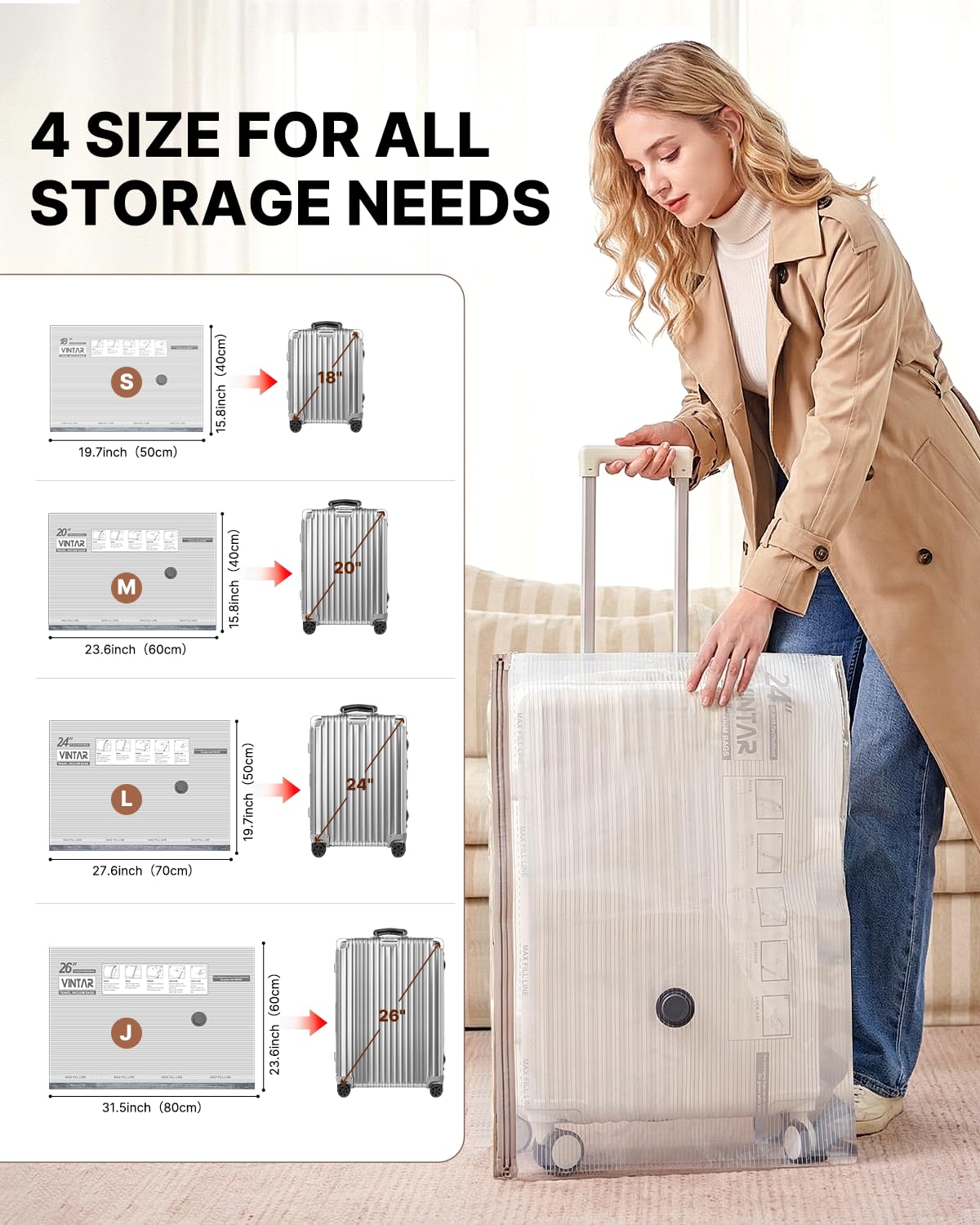 VINTAR compact pump and bag set is travel-ready and portable.