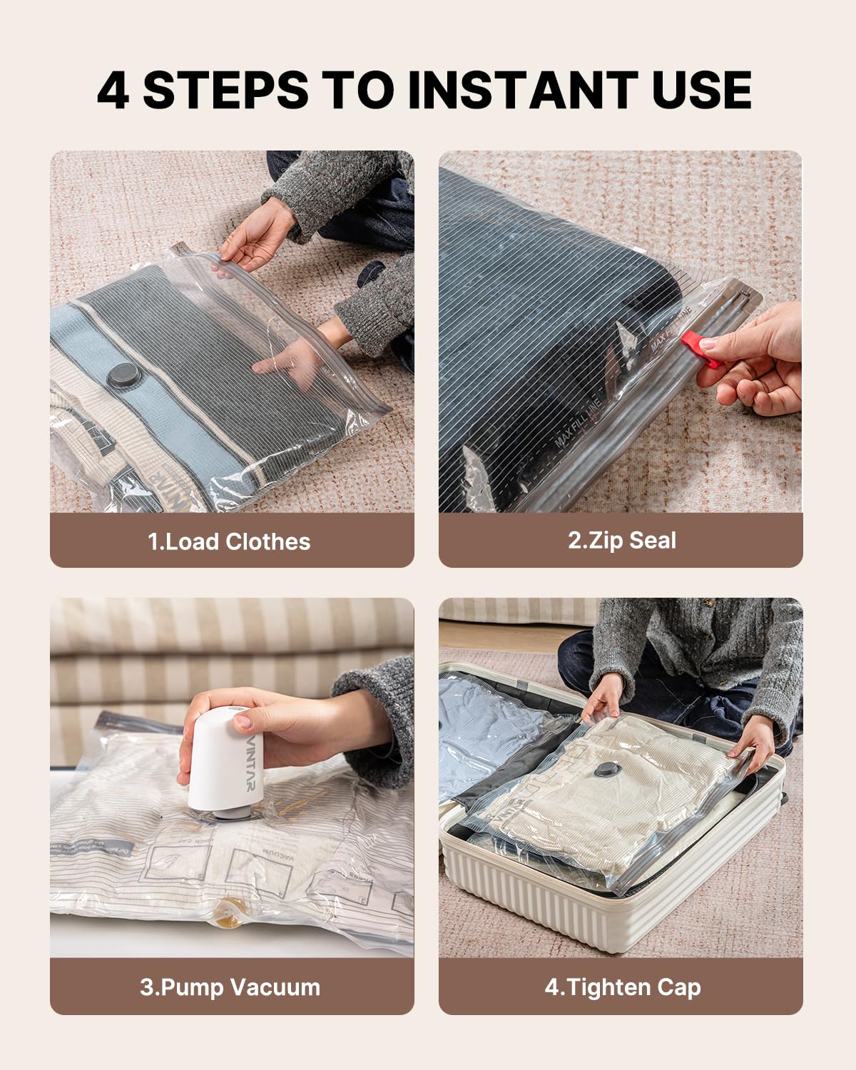 VINTAR space reduction up to 80% demonstrated with clothing