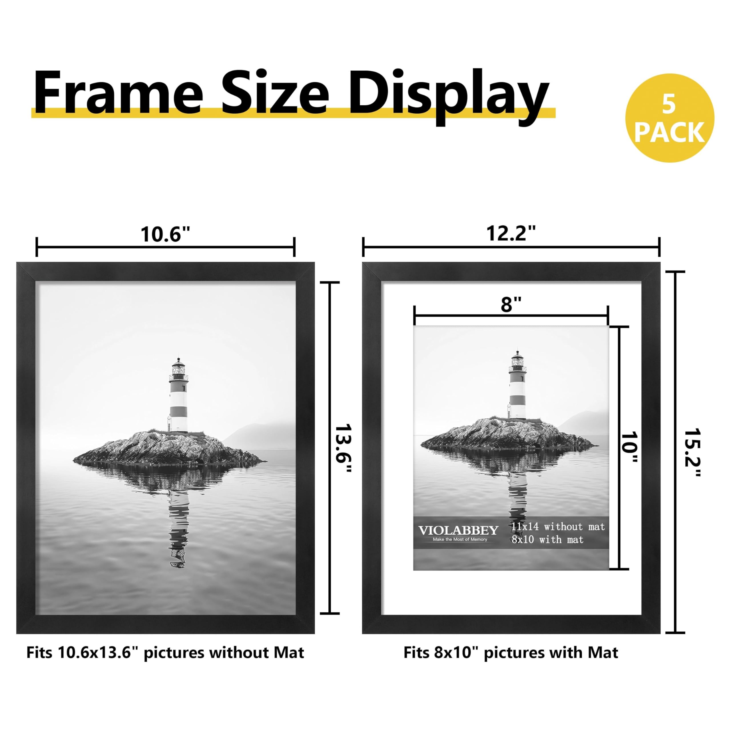 VIOLABBEY 11x14 frame packaging image shows secure shipping to protect frames.