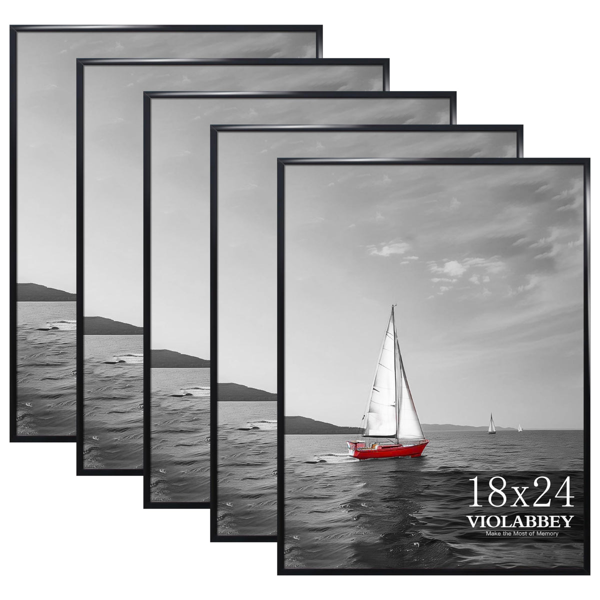 VIOLABBEY 18x24 frame set 5 front view for vertical wall display