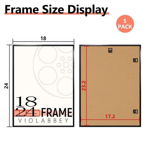 VIOLABBEY 18x24 frame set 5 packaging protects posters in transit