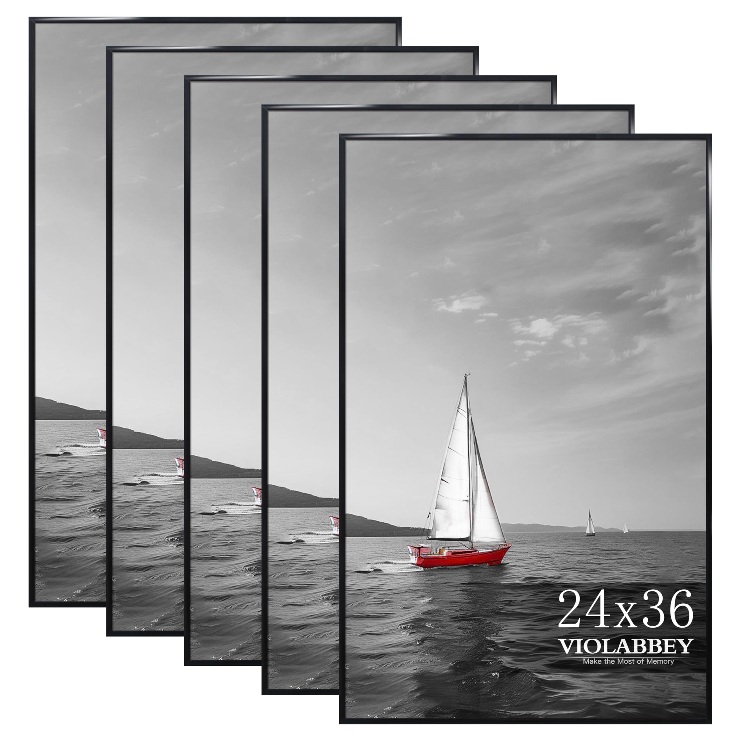VIOLABBEY 24x36 poster frame set for easy wall assembly and display.