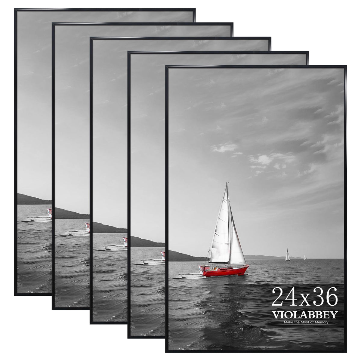 VIOLABBEY 24x36 poster frame set for easy wall assembly and display.