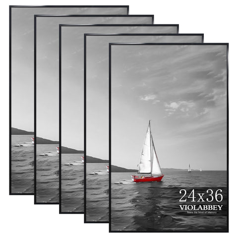 VIOLABBEY 24x36 poster frame set for easy wall assembly and display.