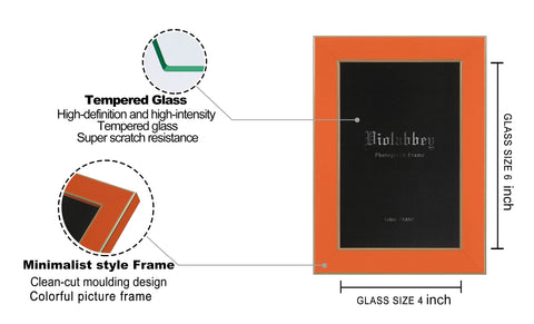 VIOLABBEY 4x6 orange frame brightens photos for vibrant displays.