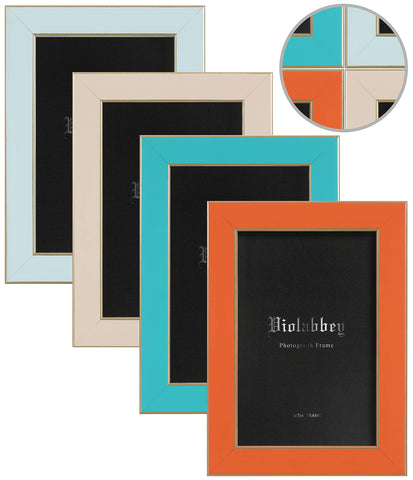 VIOLABBEY 5x7 blue frame showcases memories with modern style for living rooms.