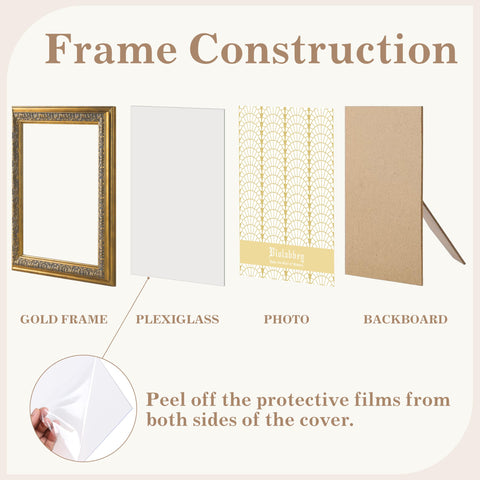 Close-up shows the gold filigree and refined craftsmanship of the VIOLABBEY frame