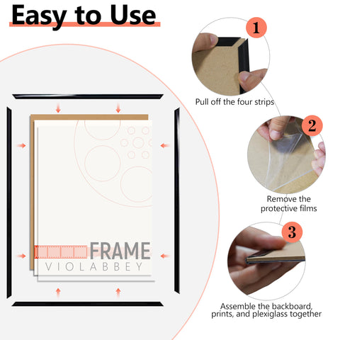 VIOLABBEY versatile 24x36 frames suit living rooms and study walls.