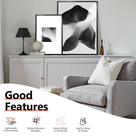 VIOLABBEY shatterproof acrylic front protects posters while remaining lightweight.