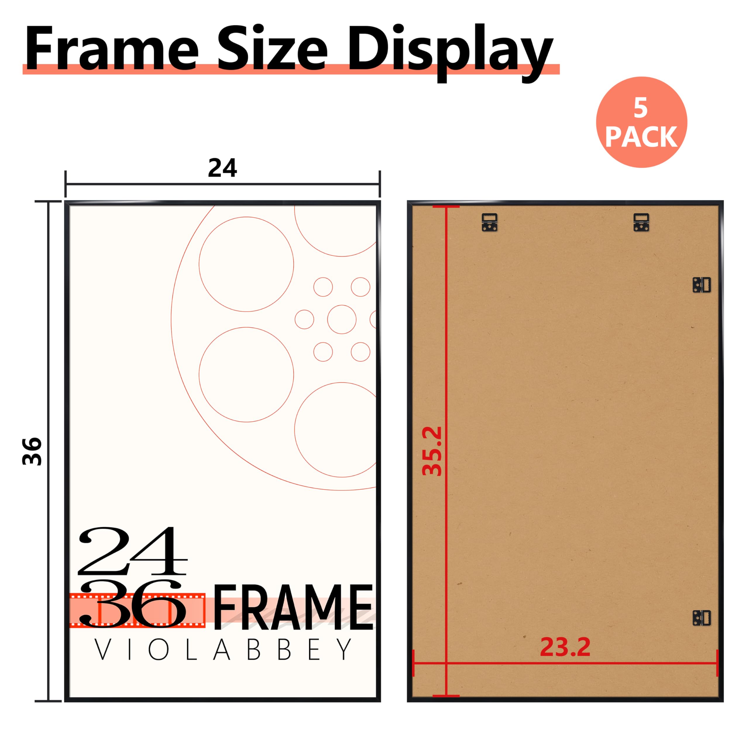 VIOLABBEY slim black frame emphasizes posters with a modern, space-saving profile.