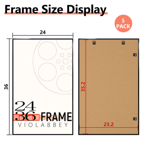 VIOLABBEY slim black frame emphasizes posters with a modern, space-saving profile.