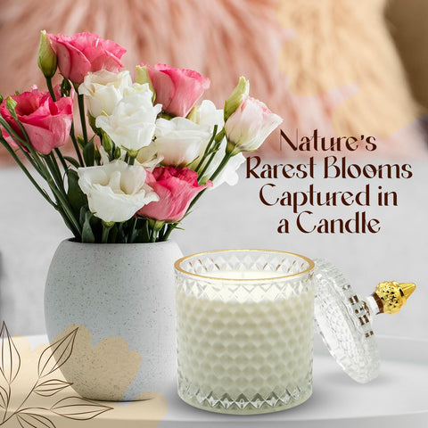 VIONAMI 14.8 oz soy candle offers clean burn and long-lasting fragrance.