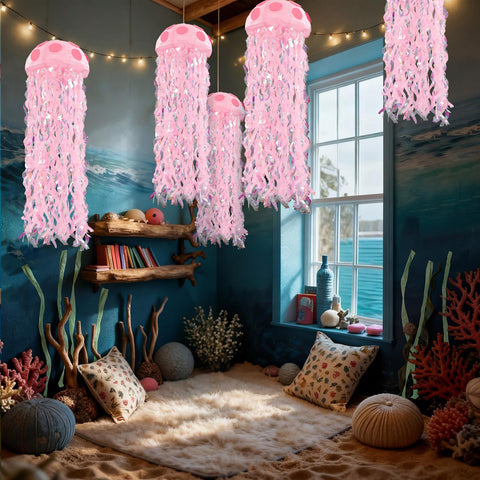 VioraWhite pink jellyfish decorations for walls or ceilings