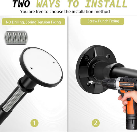 VIOREMOS easy-install option for tension mode without tools.