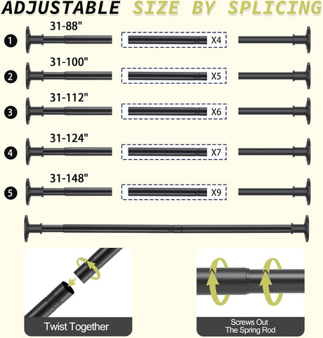 VIOREMOS drilled screws option adds extra hold for heavy curtains.